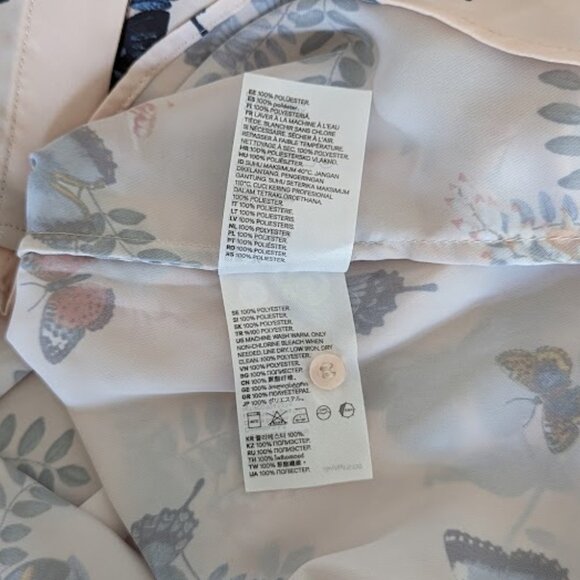 *NWT* H&M Pink/beige colored, floral Blouse, Size 4 - Picture 5 of 6